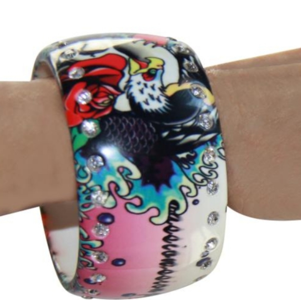 Bold Acrylic Eagle Bangle Bracelet - image 1